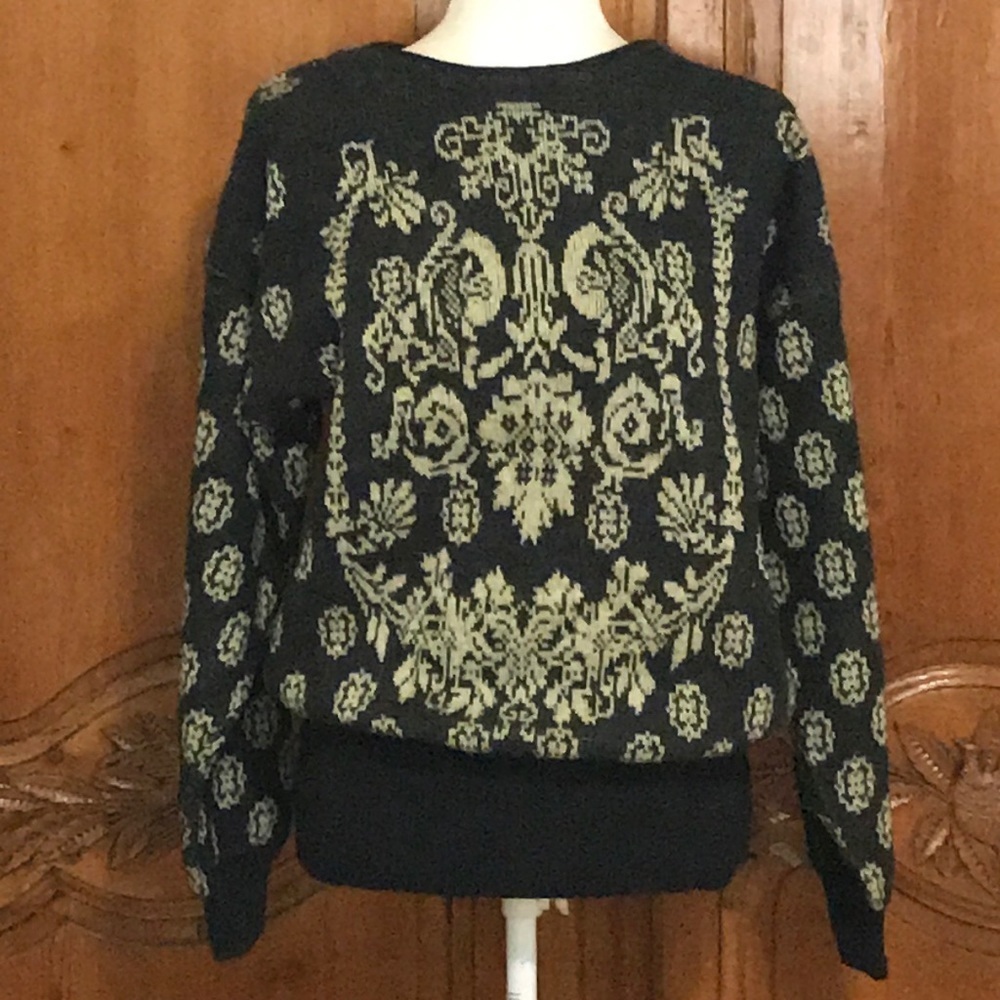 Escada Gray & Yellow Wool Blend